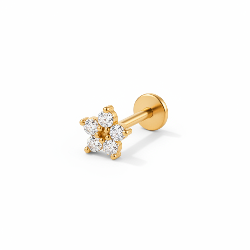Piercing Star Dorado para Oreja Amelie Jewelry