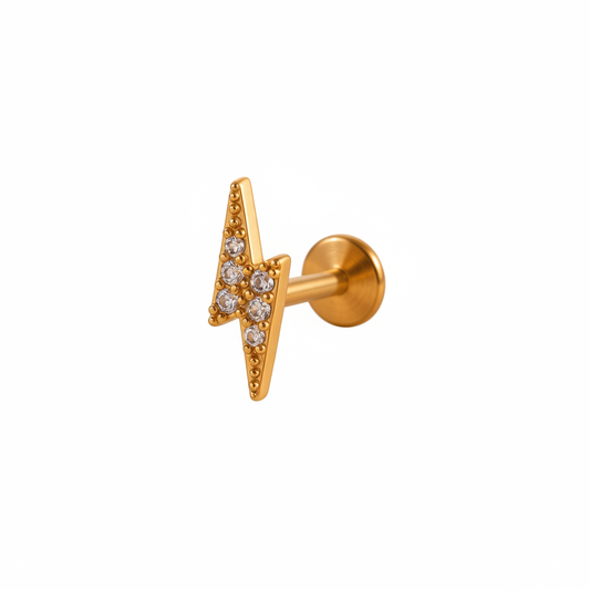 Piercing Square Dorado para Oreja Amelie Jewelry