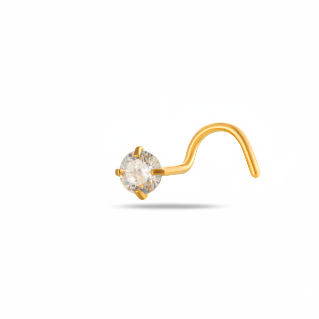 Piercing Nariz Round Dorado Amelie Jewelry