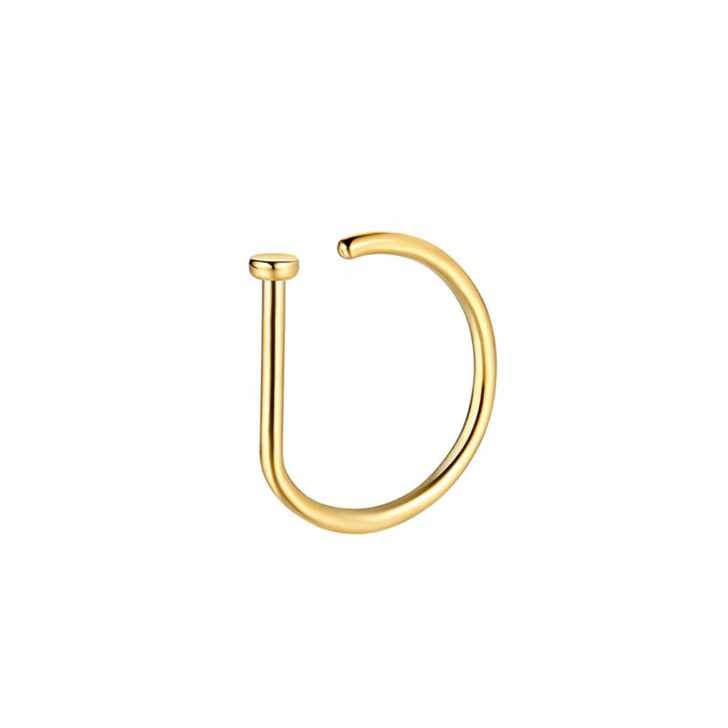 Piercing Nariz D-Ring Dorado Amelie Jewelry