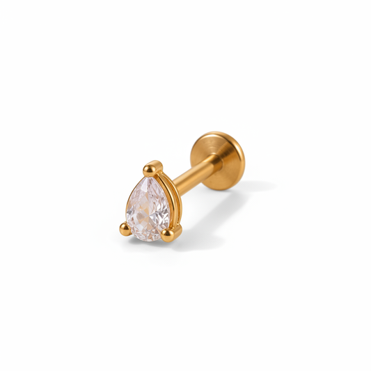 Piercing Rectangle Dorado para Oreja Amelie Jewelry